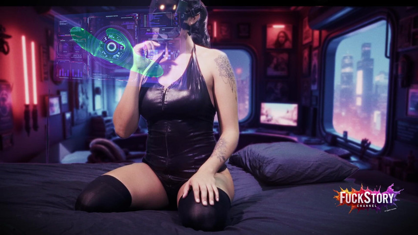 Delicious Cyberpunk Girl Astrid Orders a Cyber Dildo and Enjoys It Until She Glitches! (Fuckstory studio)