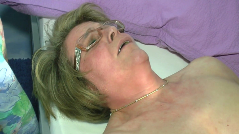 Mature Climax - 100% Mature Videos: Spex mature with small tits gets cum in mouth