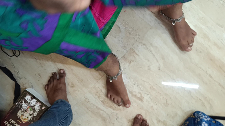 Palani69: Blue Saree Hospodyňka Jerry Red Roztomilé Rty