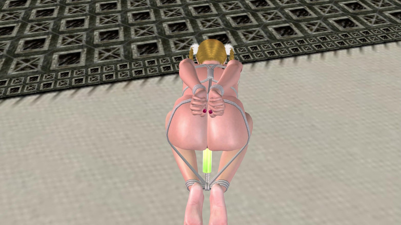 RenderLust: Giro del giocattolo incandescente dell'ufficio: ragazza dei cartoni animati 3D legata...