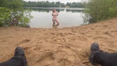 Maja Meer: Outdoor Quickie at the Lake - Cum in My Face Please!