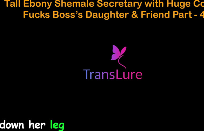 TransLure: English Audio sex story - secretária transsexual negra alta com pau...