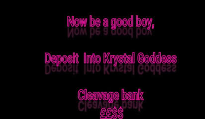 Miss Krystal Goddess: Roga para depósito en MI Escote Bank