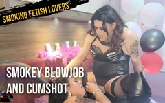 Rauchiger blowjob und abspritzen