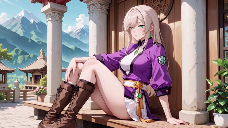 Tay Swift X: Fialová kimono válečnice! Zakázané škádlení v japonském Dojo. Klečí a zvedá...