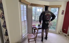 Jon Scarecrow Peeping Tom View of Photoshoot Open Window Masturbation
