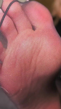 Black Stocking Nylon Feet Show