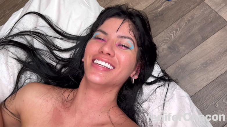 Yenifer Chacon: 운 좋은 소녀를 위한 두 자지. 대럴 딥스와 애덤 에식스