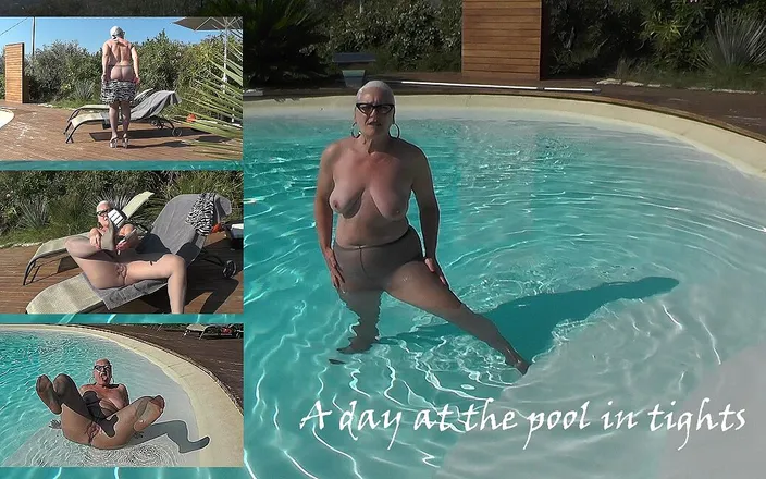 Hotvaleria: A day at the pool in tights