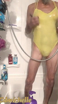 Cdmichelle Wearing Yellow One-piece Swimsuits