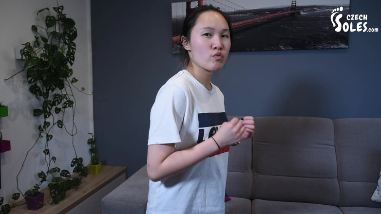 Czech Soles - foot fetish content: Asian Girl Karate Kicks i POV Foot Worship