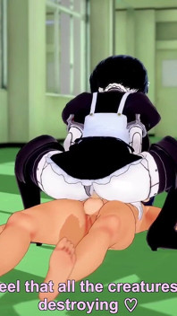 Sex cu o servitoare Bot pe hol | Hentai 3D