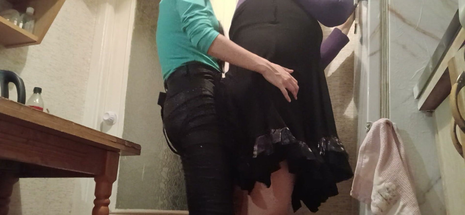 Lesbian-illusion: I’m Fucking My Married Neighbor Hard with a Strap-on in...
