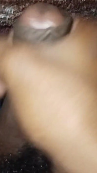 Huge Cock Is Cumming at Night on the Bed