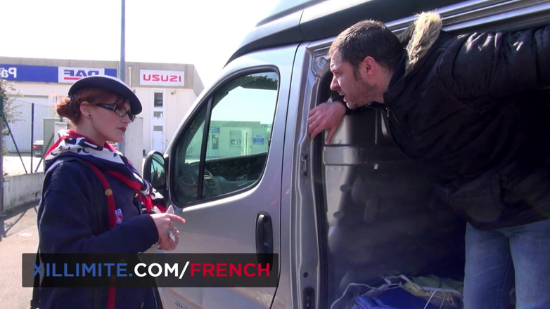 French girls at work: Redhead meter maid gets fucked in the truck