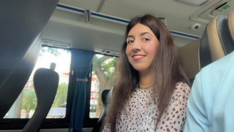 Katty West: Public Dick Flashing - Risky Handjob in Public Bus Full of...