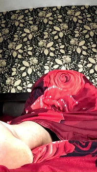 Dark Staircase Seduction. Shiny Long Jacket, Under Sheet Sex and Double Cum Finish