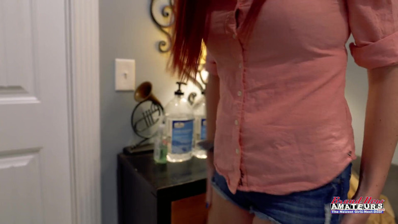 Brand New Amateurs: Part 1 of 2 horny amateur redhead MILF going all out to...
