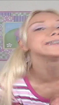 Pigtailed Blonde Hair Teen Girl Sucks Cock and Fucks