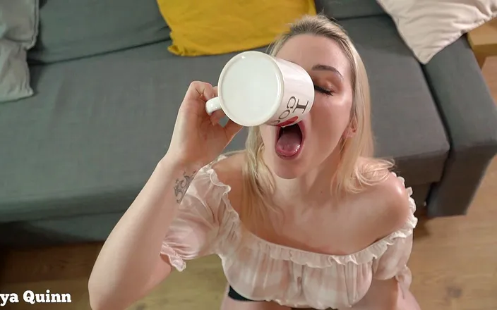 Mya Quinn: Piss Drinking Swallowing from My I Love Cock Cup - Mya...