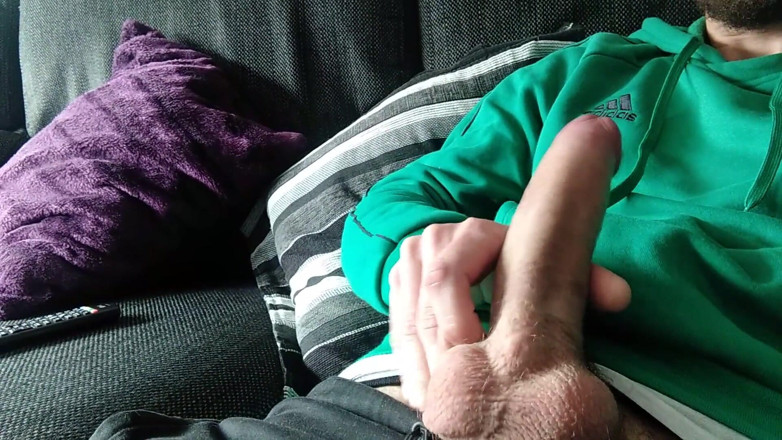 Elvissc: Huge Veiny Cock Is Jerked on the Couch Until He...