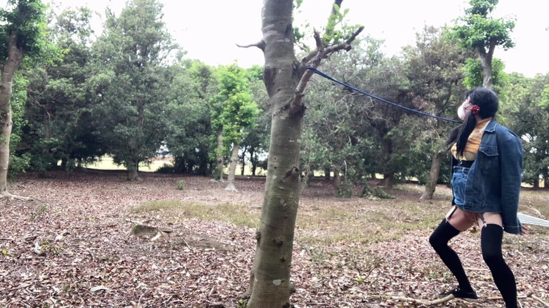 megu2002: 自主トレーニング No34 タイトスカート捲りあげブラさらし散歩