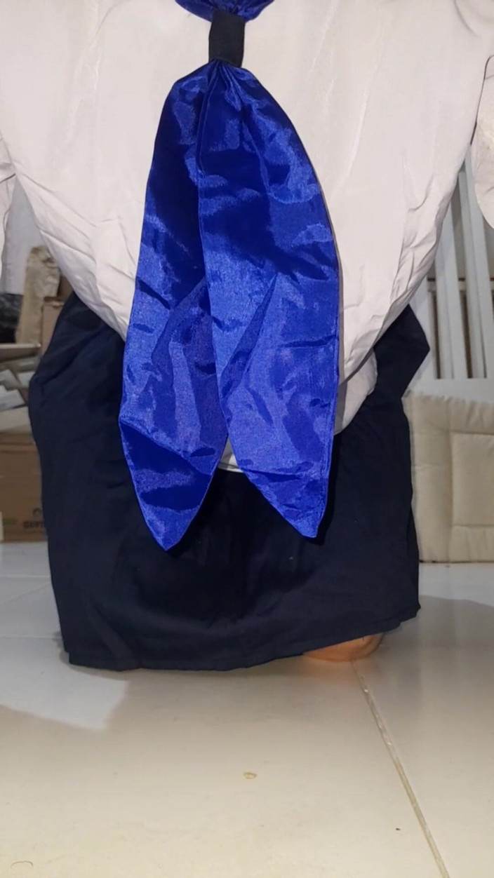 Naomisinka: Азиатский кроссдрессер мастурбирует в японской косплей моряк-униформе