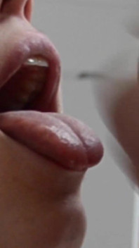 Her Tongue Pleads for Another Taste of Cum
