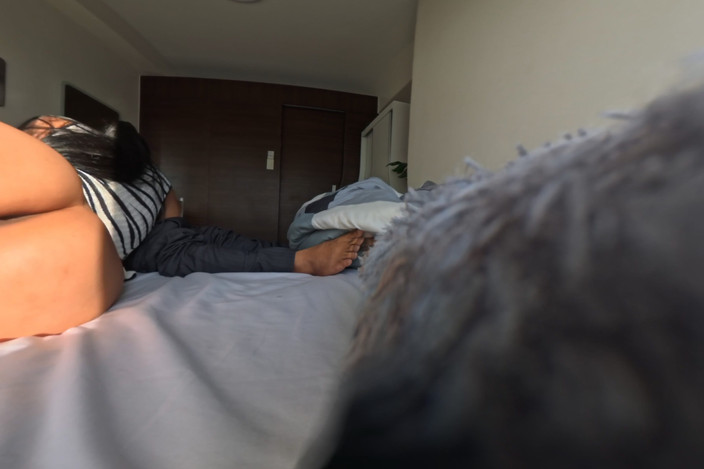 Aiko Maine: VR lit douillet 360 POV par derrière