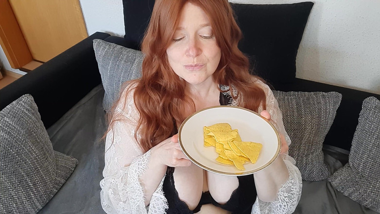 Curly_Dreams: New Task for You - Nacho Chips with Sperm Topping