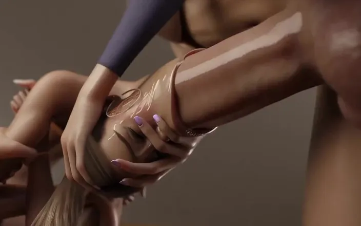 3D Hentai Animation: Two Hot Shemales with Big Dicks Fucked Skinny Slut