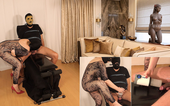 Masked-Fantasy: 4 minuty bólu: Dojarka na kogut głowa po orgazmie napędza...