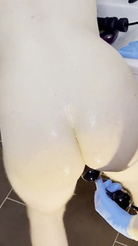Analtoy Testen an Meinem Sklaven