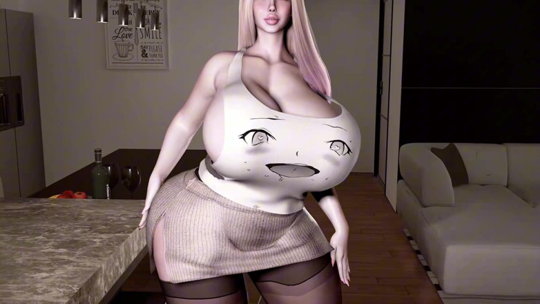 Why fuck so hard: 3d блондинка-товстушка з величезними цицьками дражнить старий член, щоб трахнути її пизду
