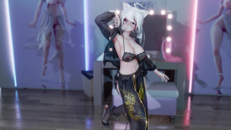 MikuMotion: Estilo antigo gfriend-mago; Cheongsam elegante; Meias pretas sem virilha