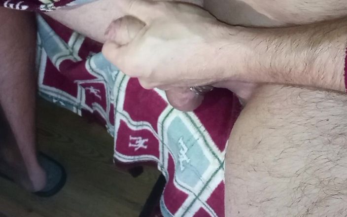 White Ukrainian Dick: Hem onani av hög kvalitet med metall kulringar!
