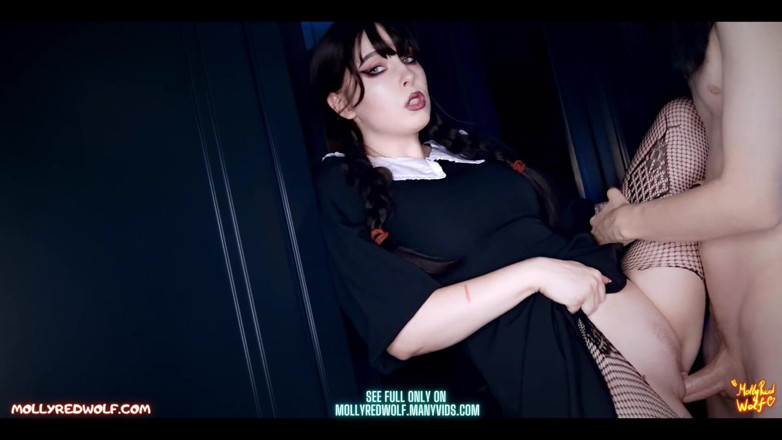 MollyRedWolf: เวนส์เดย์ โดนควยใหญ่ของเซเวียร์เย็ด - Mollyredwolf