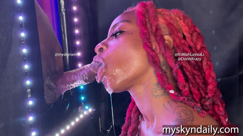 MySkyn Entertainment: Throat Goat Gets a Big Black Dick