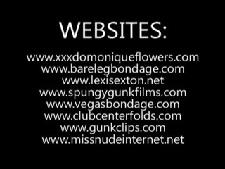 Spungy Gunk Films: Big boobed Dominique pleasing her beaver with a glass dildo