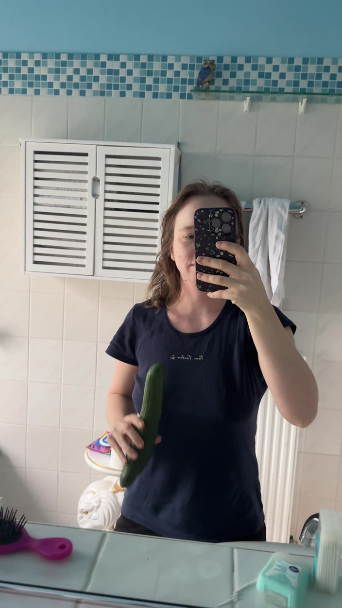 SweetLucy96: Cucumber Is Too Big for My Pussy