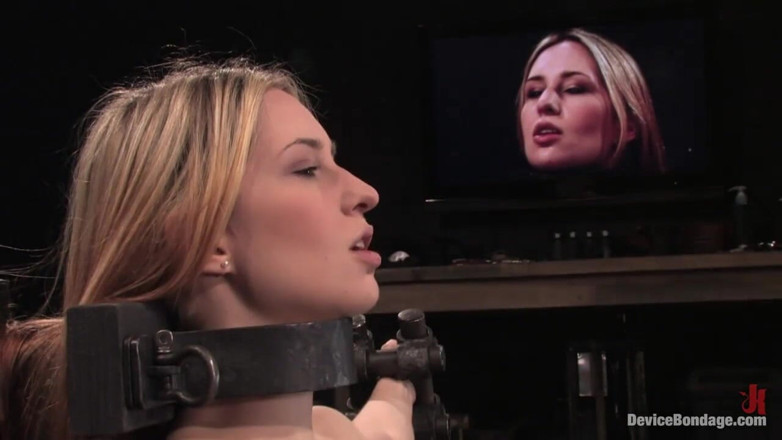Device Bondage by Kink: Calico on an Electrified Dildo and Made to Orgasm.