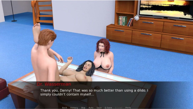 XXX Games Bunk: Milftopia - геймплей - ролевая игра - страпон лесбийской милфы, сплит-жарка и двойной анал