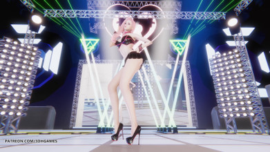 [mmd] Rainbow Blaxx - Whoo Seraphine Sexy Striptease Dance League of Legends Uncensored Hentai 4K 60fps