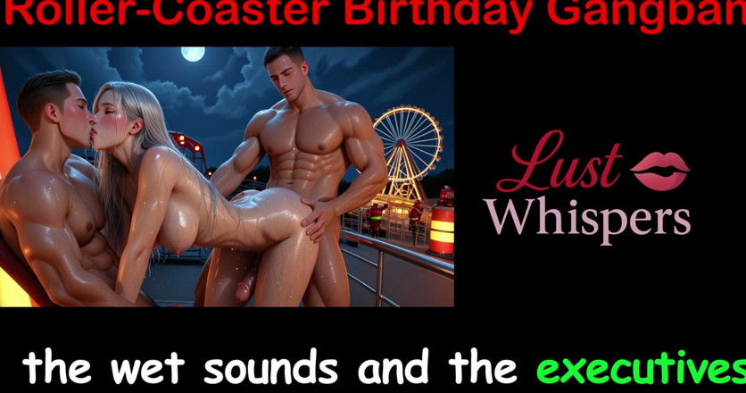 LustWhispers: 롤러코스터 생일 갱뱅 - 영어 섹스 이야기