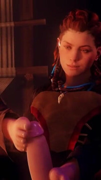 Aloy From Horizon Forbidden West Caressing a Hard Cock with Her Feet
