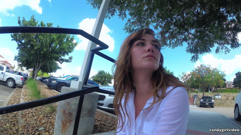 CandyGirl Video: Skye Blue - Pantyless Outdoor up the Skirt