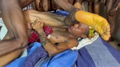 Baddestboyx: Нигерийская королева и ее 9 наложниц с большим черным хуем, часть 2