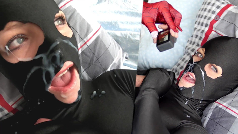 Nylon Xtreme: Natacha guapa lagi asik nyepong kontol zentai lycra kulit hitam