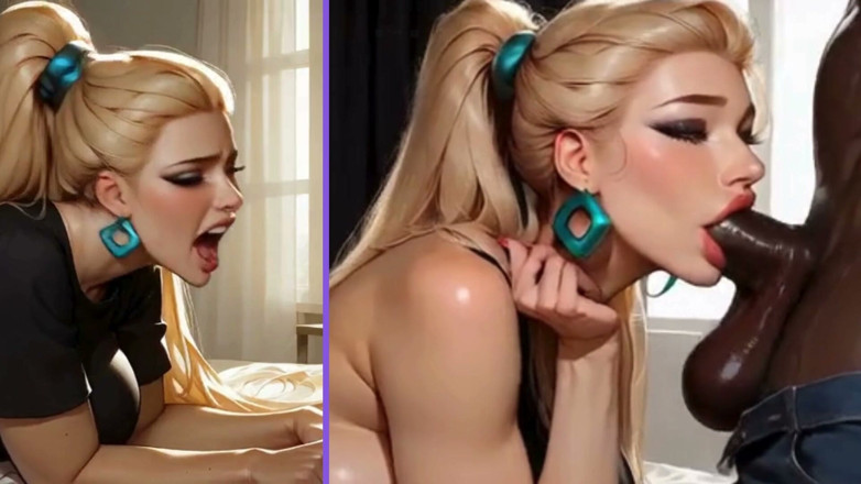 Waifu hentai narrated: Hentai Interracial Secret Anal - Grande Pau Preto Fode Casado Loira...