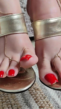 Heels, Anklets and Red Toes